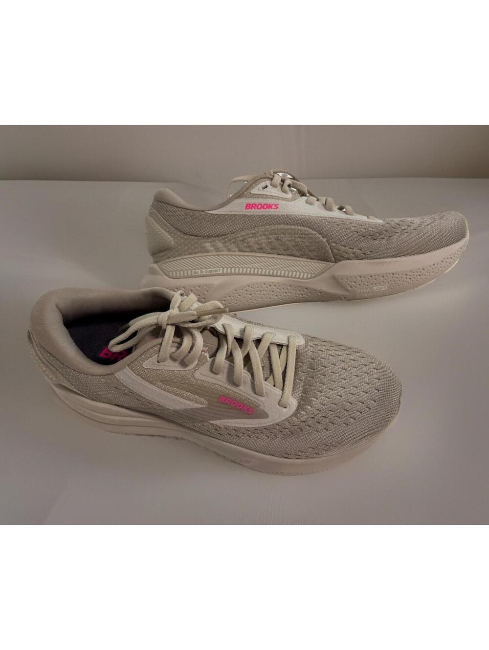 Brooks Adrenaline GTS 24 Running Shoes Chateau Grey Coconut Pink Women’s 9